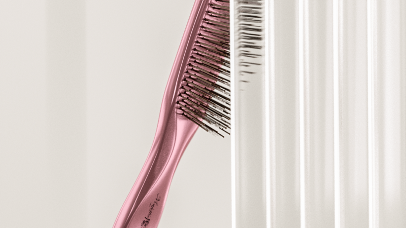 Расческа Majestic Elegant Pink для ослабленных волос и чувствительной кожи головы