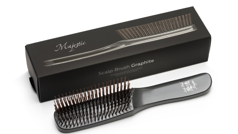 Расческа Majestic Graphite универсальная для всех типов волос